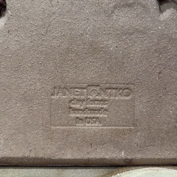 Janet Ontko Handmade Frog Clay Pottery Welcome Sign Tile Artist USA - Picture 5 of 6